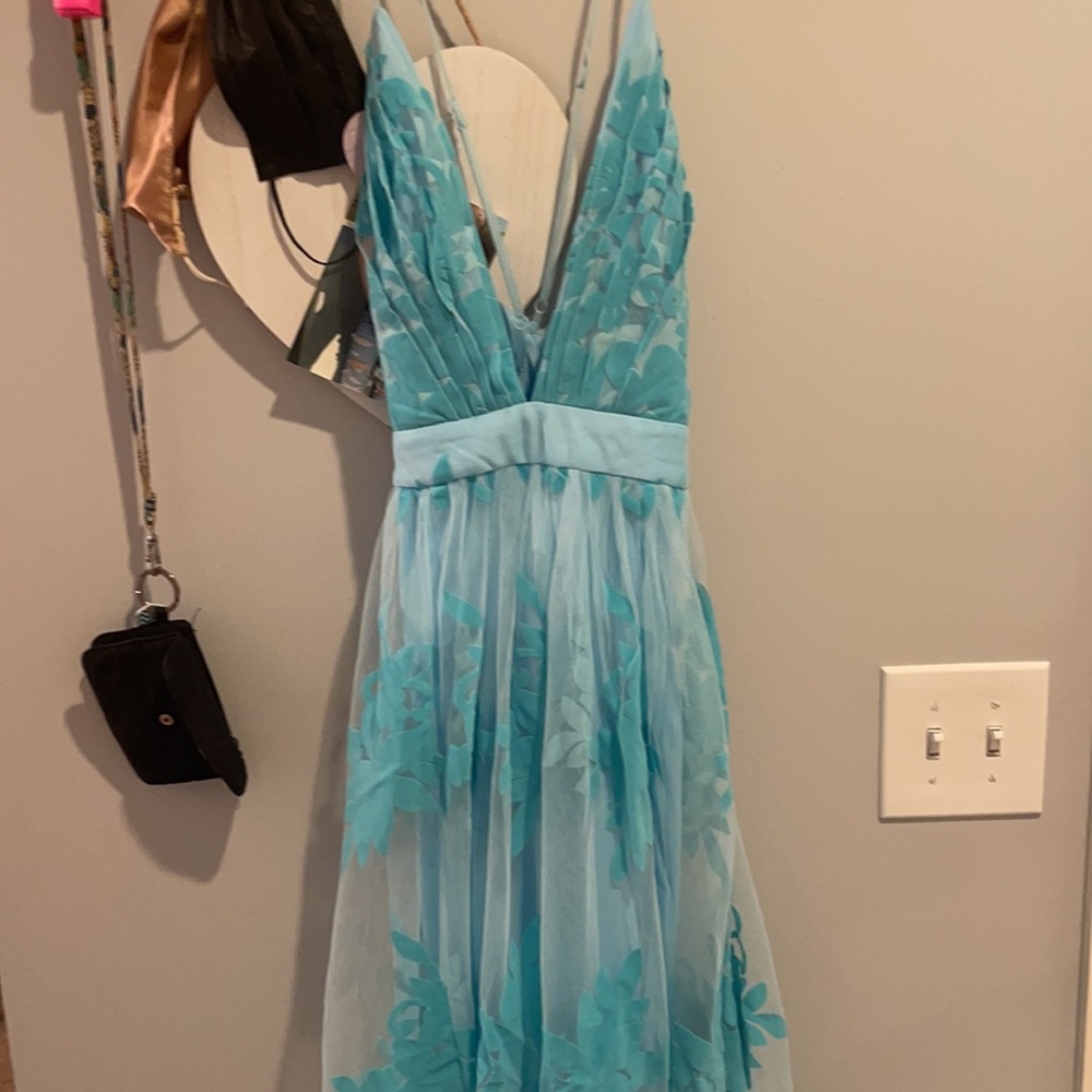 Blue Floral Prom dress!